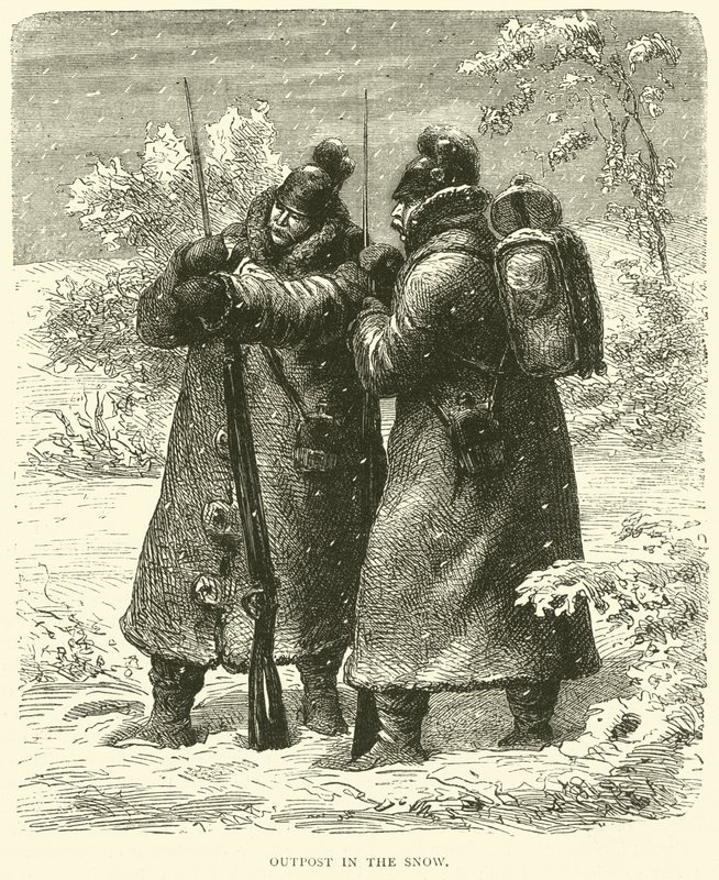Předsunutá základna ve sněhu, říjen 1870 od English School