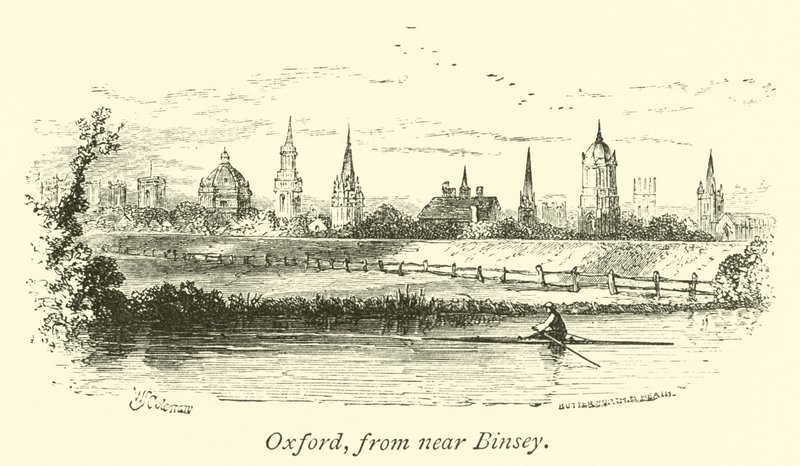 Oxford, z blízkosti Binsey od English School