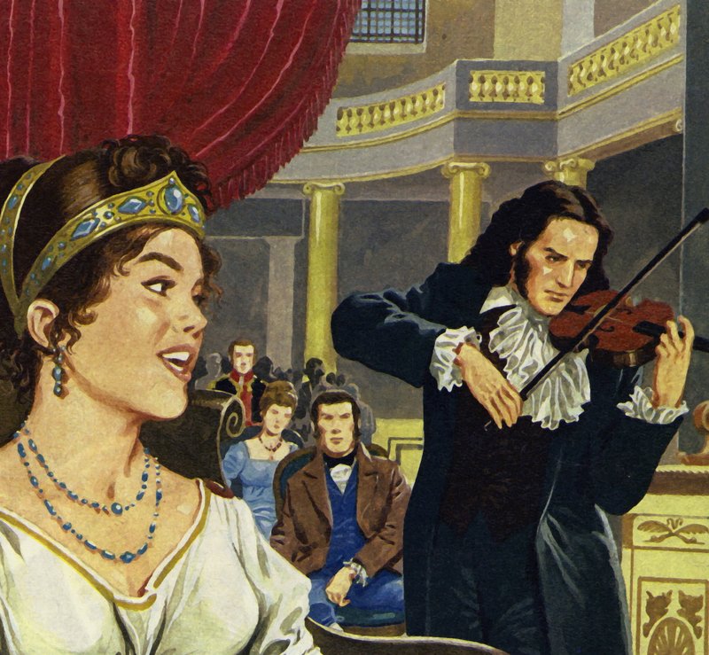 Paganini se stal dvorním dirigentem v Lucce a složil sonátu Napoleon od English School