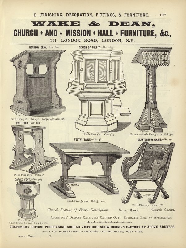 Stránka z Kompendia architektů, geodetů a inženýrů z roku 1892 od English School