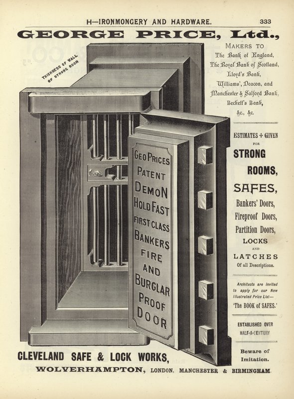 Stránka z Kompendia architektů, geodetů a inženýrů z roku 1892 od English School