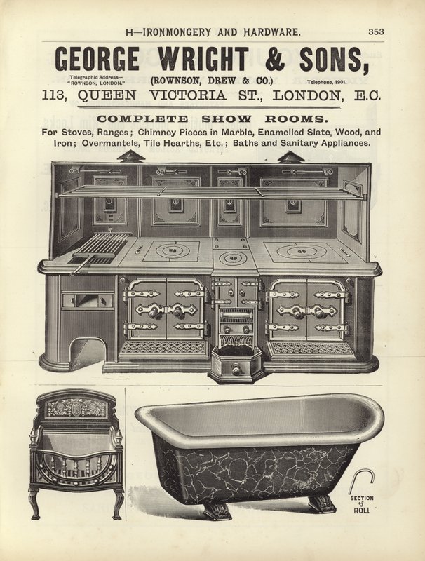 Stránka z Kompendia architektů, geodetů a inženýrů z roku 1892 od English School