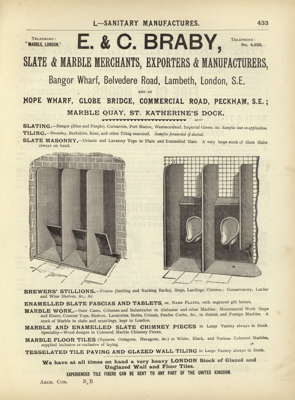 Stránka z Kompendia architektů, geodetů a inženýrů z roku 1892 od English School
