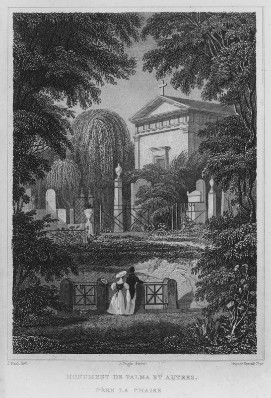 Paříž, Památník Talmovi a dalším, Pere La Chaise (rytina) od English School