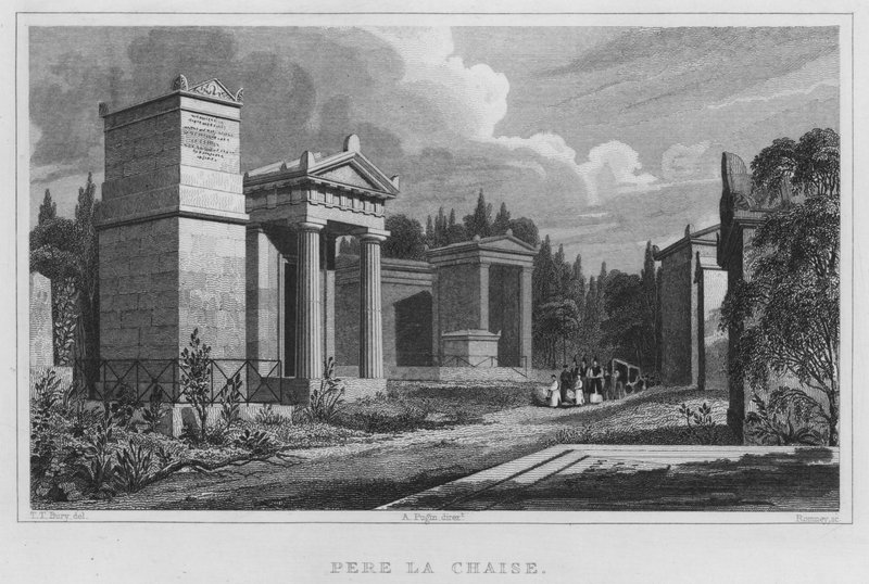 Paris, Pere La Chaise (rytina) od English School