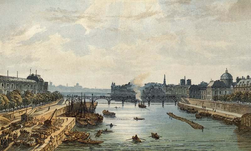 Paříž, z Pont Carrousel od English School