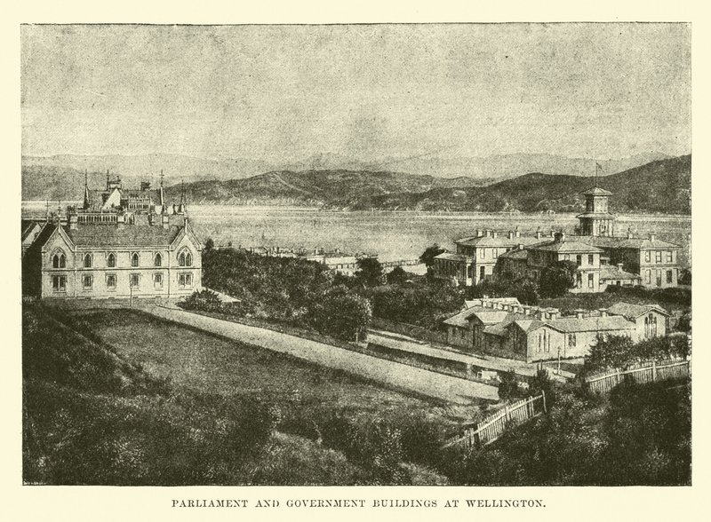 Parlament a vládní budovy ve Wellingtonu od English School