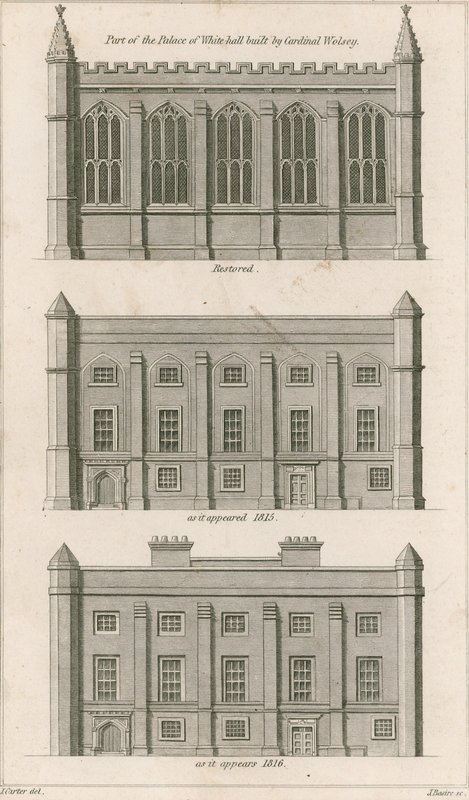 Část paláce Whitehall postavená kardinálem Wolseyem od English School