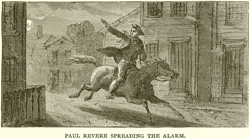 Paul Revere šíří poplach od English School