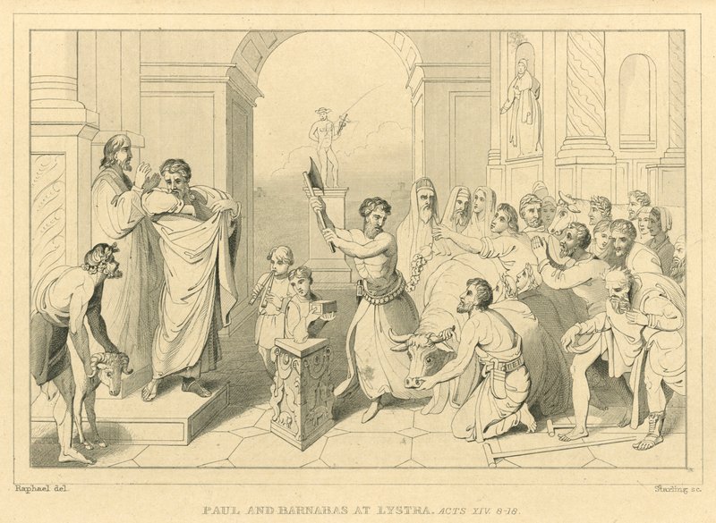 Pavel a Barnabáš v Lystře, Skutky XIV, 8-18 od English School