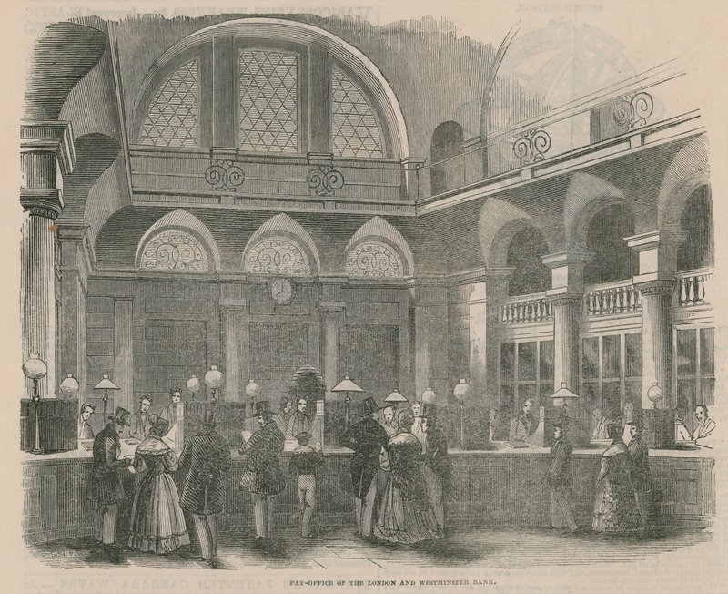 Výplatní kancelář Londýnské a Westminsterské banky od English School