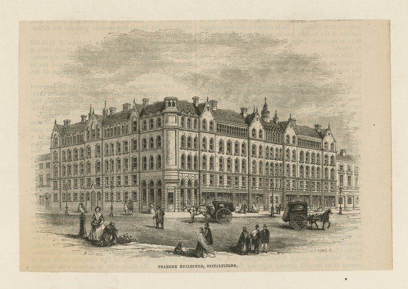 Peabody Buildings ve Spitalfields od English School