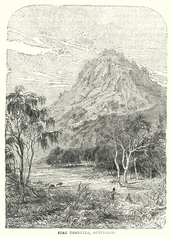 Peak Tangulla, Austrálie (rytina) od English School
