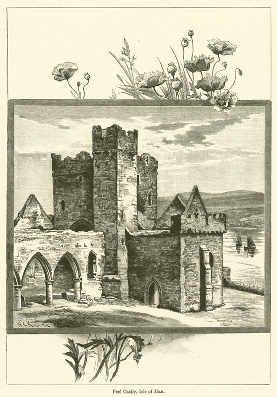 Peel Castle, Isle of Man (rytina) od English School