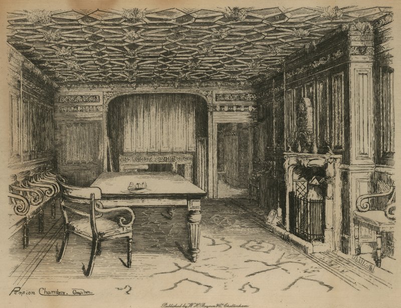 Pension Chamber, Grays Inn, Londýn od English School