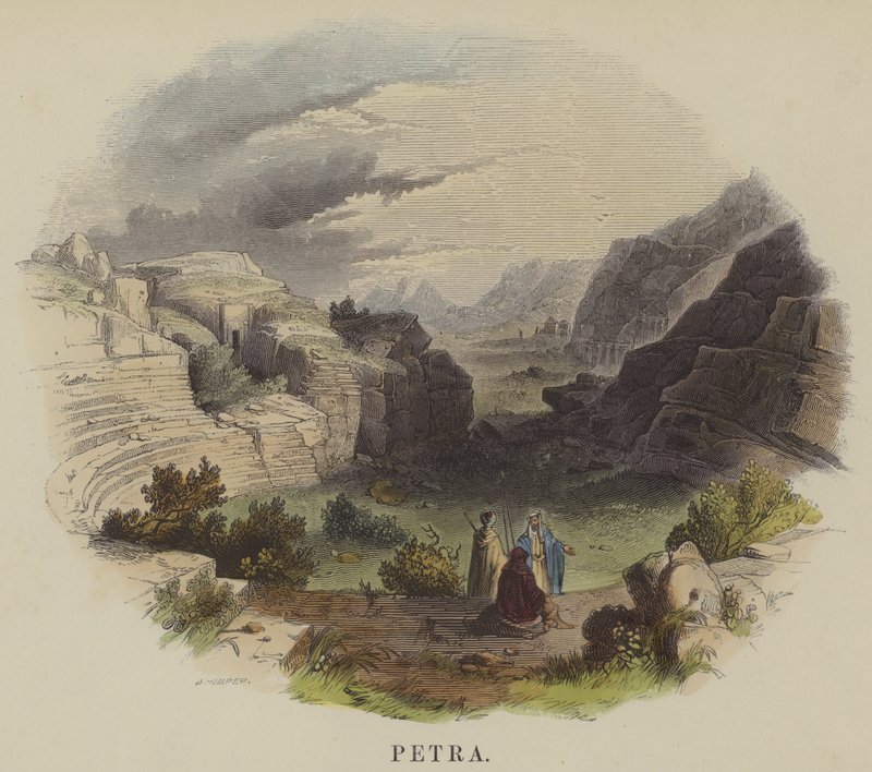 Petra (barevná rytina) od English School