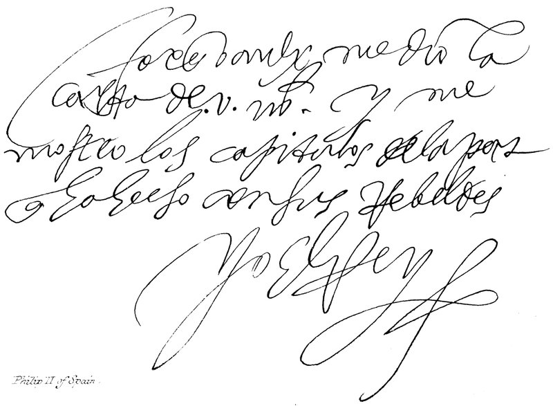Španělský Filip II od English School