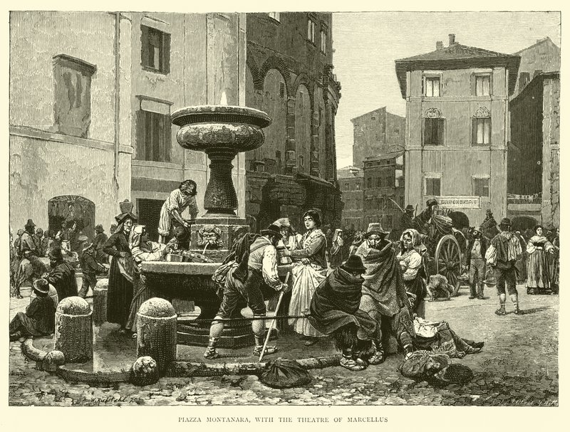 Piazza Montanara s Marcellovým divadlem od English School
