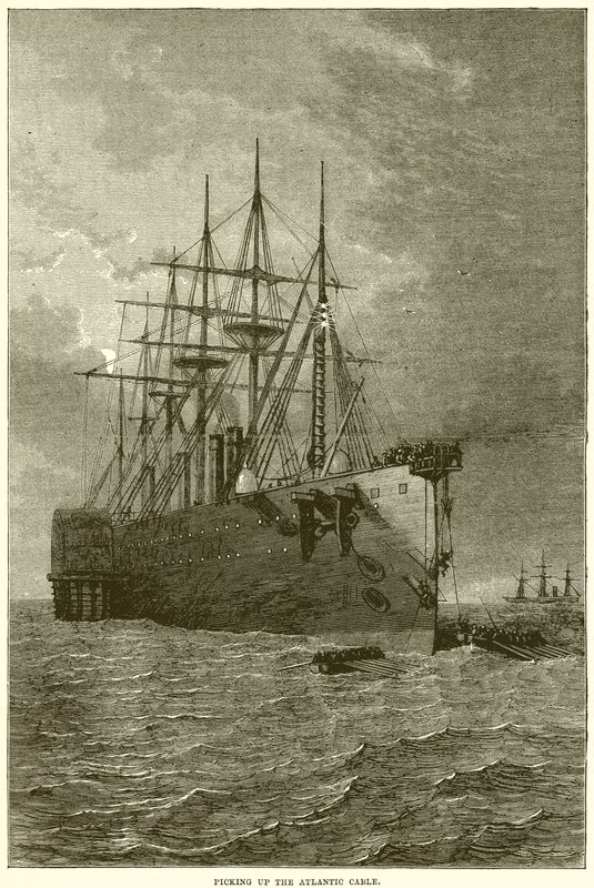 Vyzvednutí atlantického kabelu od English School