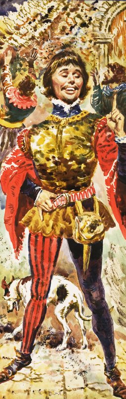 Piers Gaveston na korunovaci krále Edwarda od English School