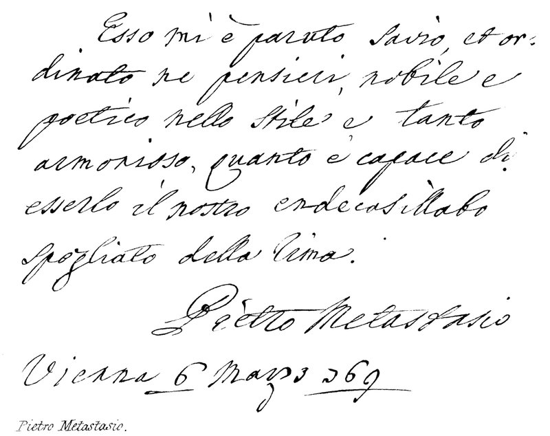 Pietro Metastasio od English School