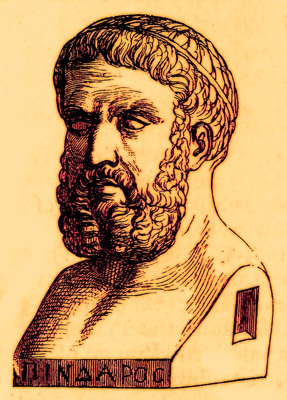 Pindar, ilustrace z Ilustrované historie světa, publikované kolem roku 1880 (digitálně vylepšený obrázek) od English School
