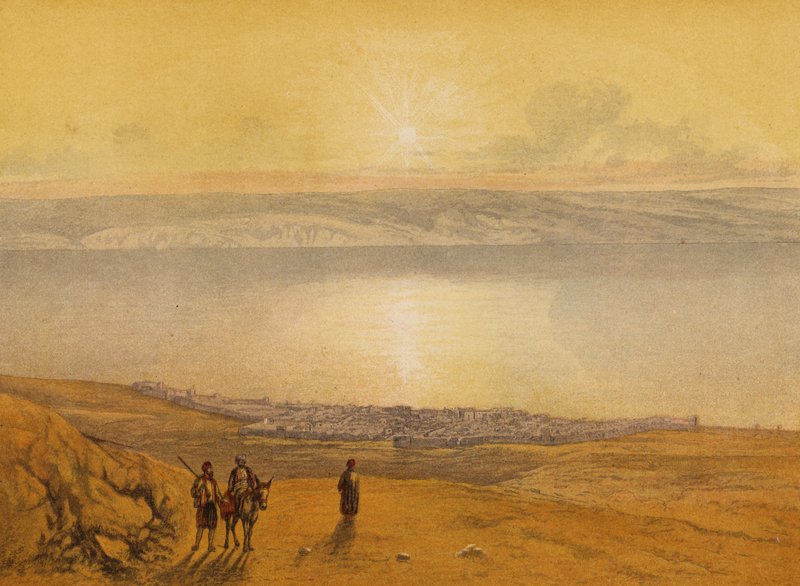 Místa zmíněná v Bibli: Tiberias (chromolitho) od English School
