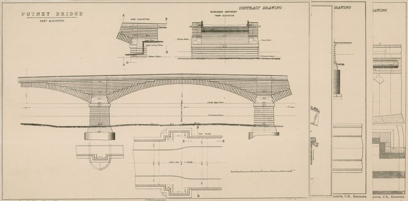Plán Putney Bridge od English School