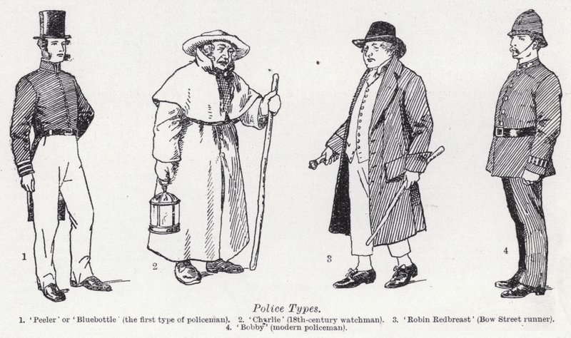 Policejní typy (litho) od English School