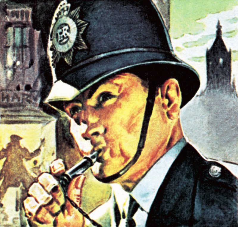 Policista s píšťalkou od English School