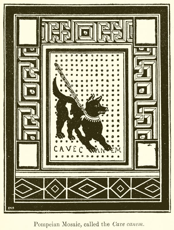 Pompejská mozaika, zvaná Cave Canem od English School