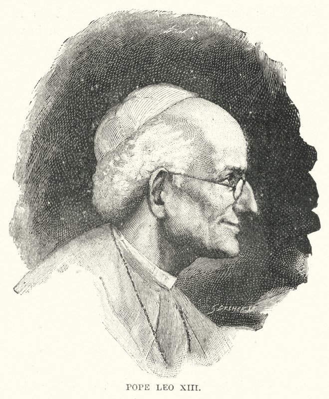 Papež Lev XIII (litho) od English School