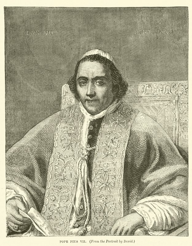Papež Pius VII (rytina) od English School