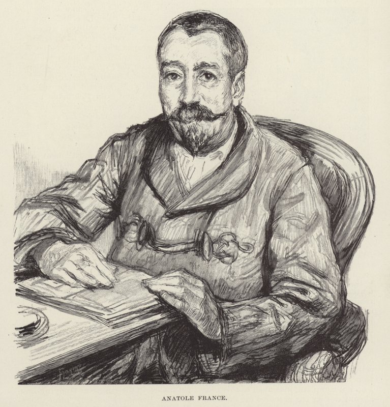 Portrét Anatole France od English School