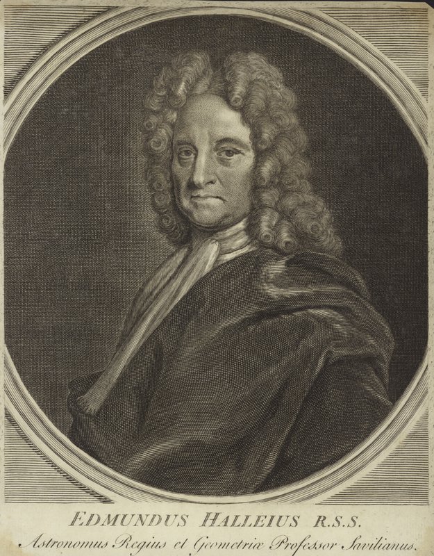 Portrét Edmonda Halleyho od English School
