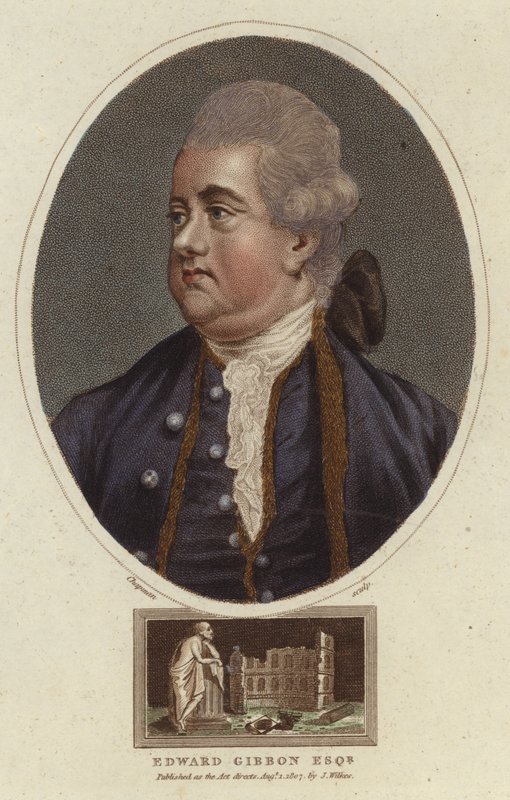 Portrét Edwarda Gibbona od English School