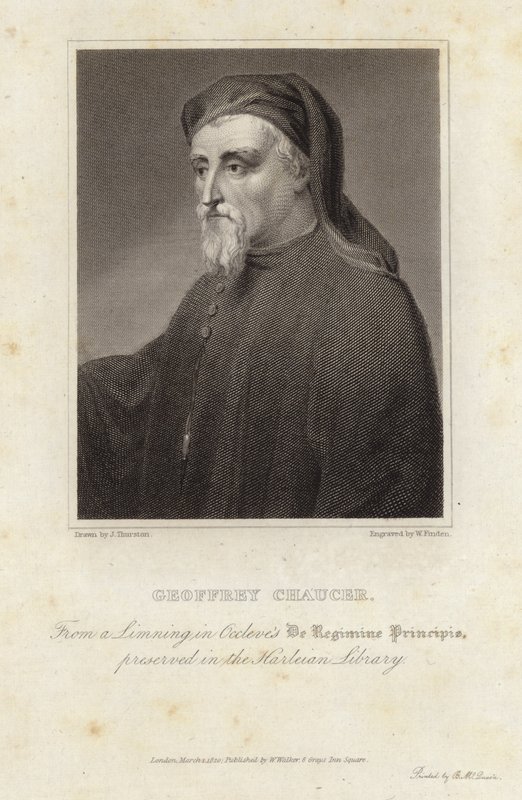 Portrét Geoffreyho Chaucera od English School