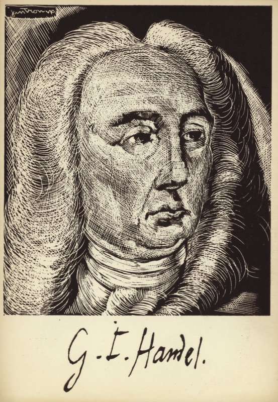 Portrét George Friedricha Händela od English School
