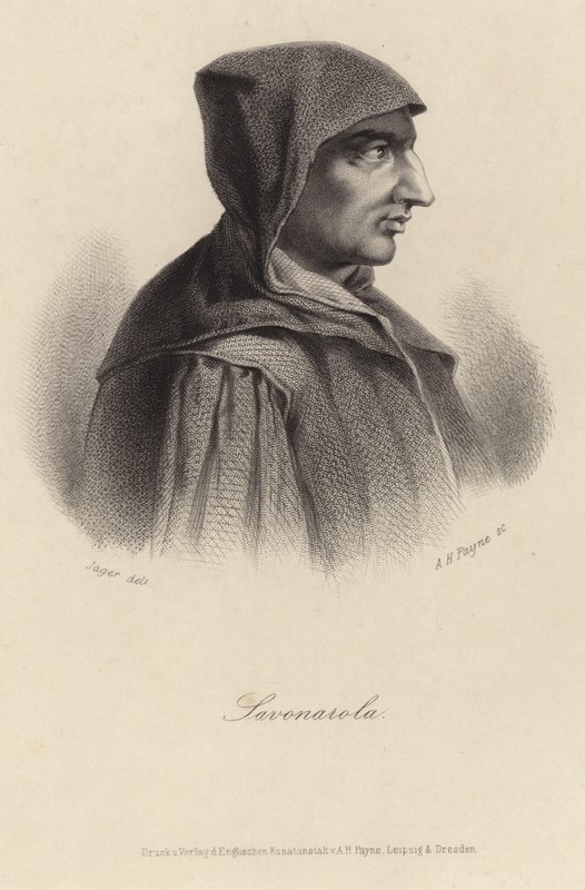 Portrét Girolamo Savonarola od English School