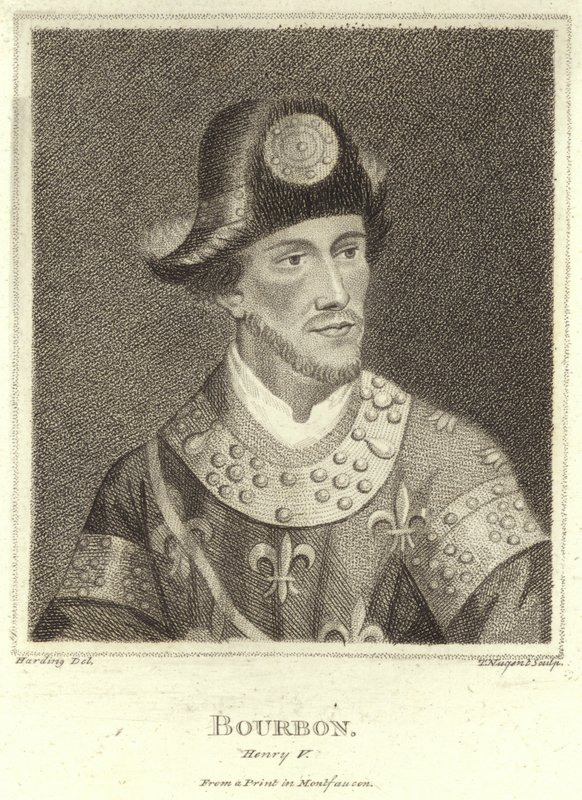 Portrét Jindřicha V., rod Bourbonů od English School