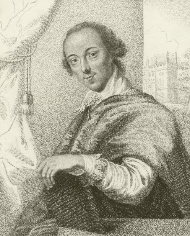 Portrét Horace Walpolea od English School