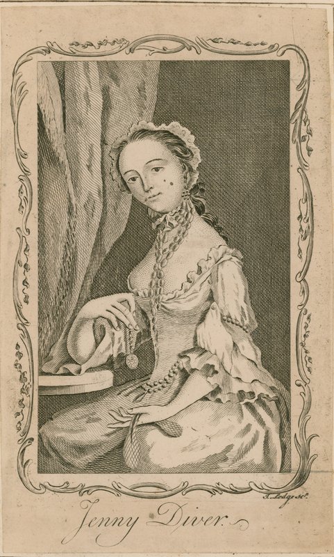 Portrét Jenny Diver od English School