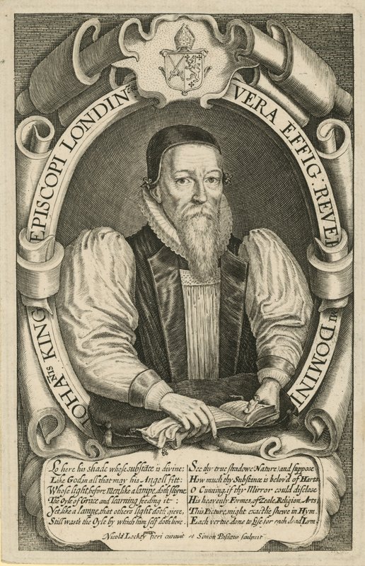 Portrét Johna Kinga, londýnského biskupa 1611-21 od English School