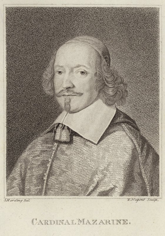 Portrét Julese Mazarina od English School