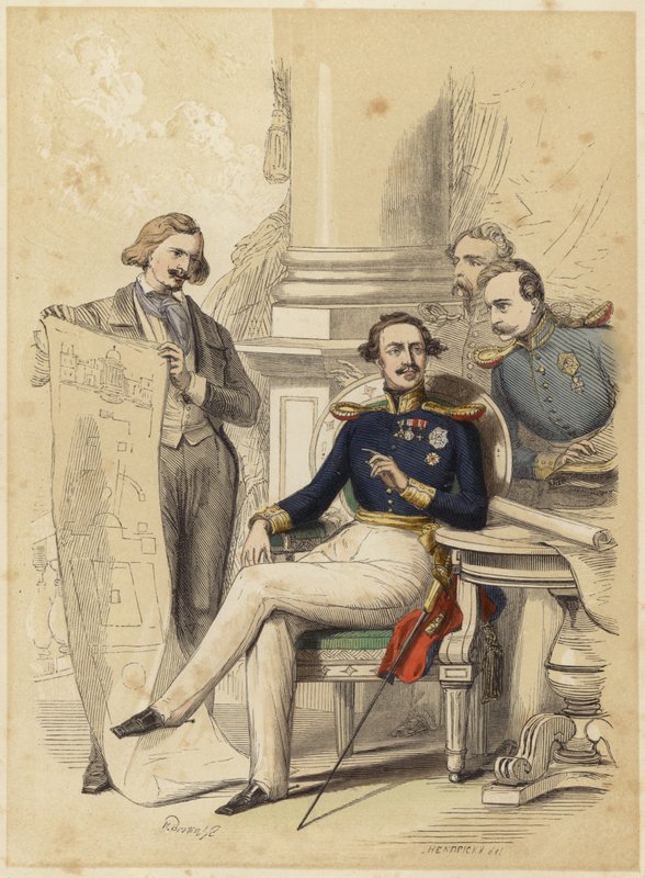 Portrét bavorského krále Ludvíka II. (barevná rytina) od English School