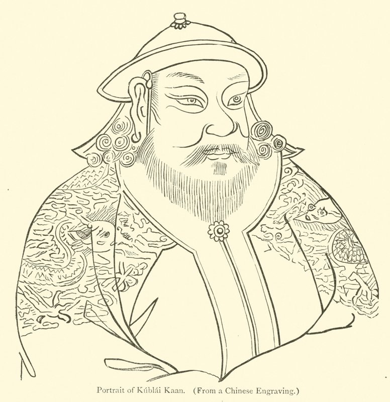 Portrét Kublai Kaan od English School