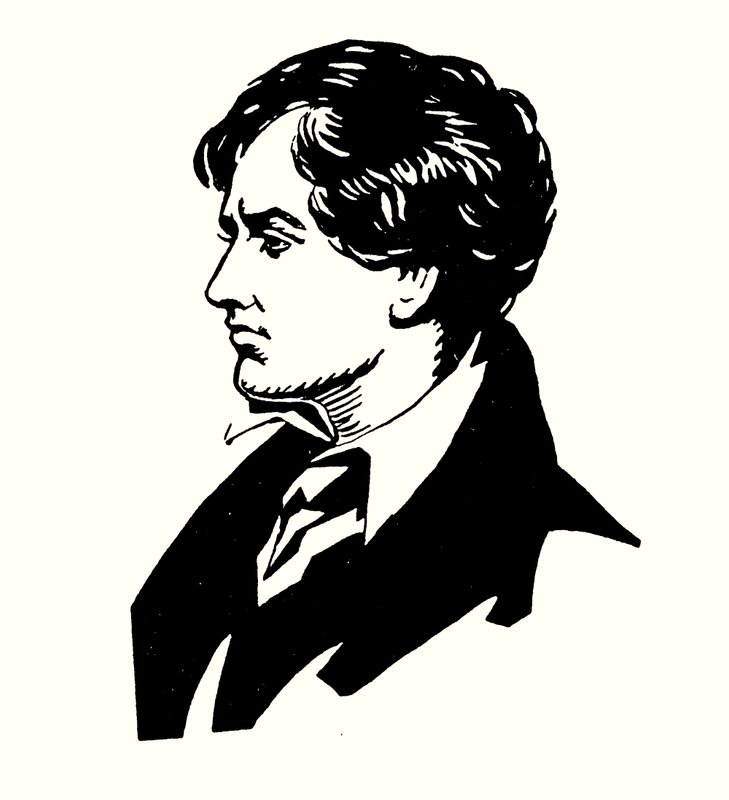 Portrét lorda Byrona (barevné lito) od English School