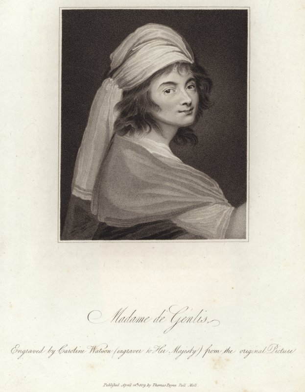 Portrét Madame de Genlis od English School