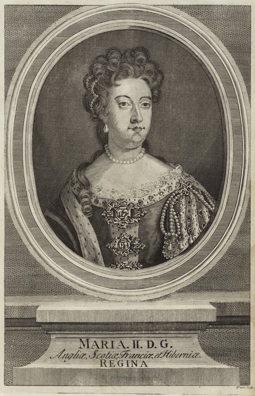 Portrét anglické Marie II od English School