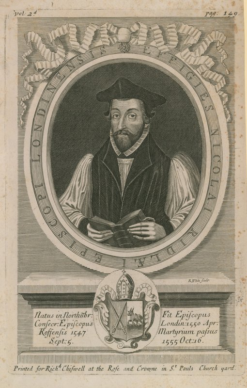 Portrét Nicholase Ridleyho od English School